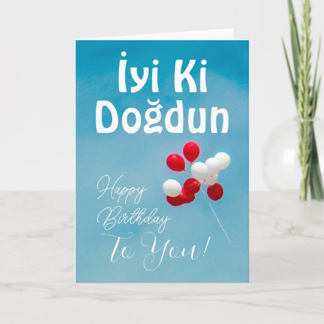 Turkish Happy Birthday Card/ İyi Ki Doğdun Karte (Vorderseite)