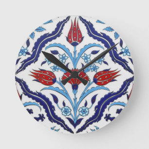 Turkish tulips Wall Clock Runde Wanduhr