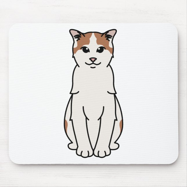 Turkish Van Cat Cartoon Mousepad (Vorne)