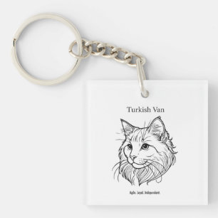 Turkish Van Portrait Schlüsselanhänger