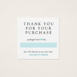 Türkisherz Danke für die Bestellung