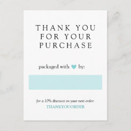 Türkisherz Danke für die Bestellung Postkarte