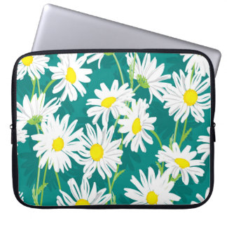 Türkiskamil: Bläserne nahtlose Illustration. Laptopschutzhülle