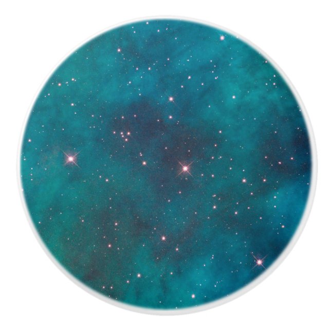 Türkisnebel Sparkling Stars Keramik Pull Keramikknauf (Vorderseite)