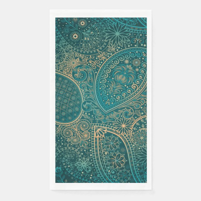 Türkispapier Napkin Serviette (Vorderseite)