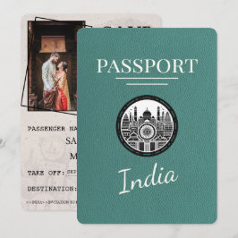 Türkispass für Indien Save the Date