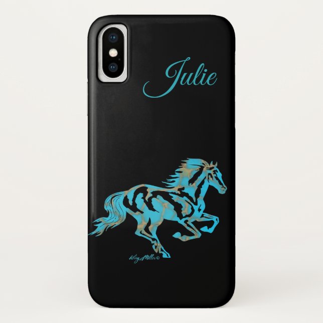 Türkispferd Case-Mate iPhone Hülle (Rückseite)