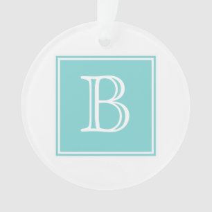 Türkisquadrat Monogram Akronylic Ornament