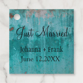 Türkisrost | Just Married Geschenkanhänger