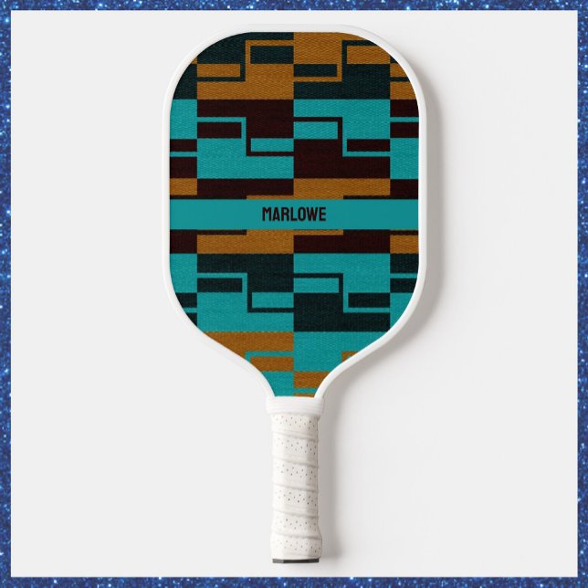 Türkisrot und braun pickleball schläger (Von Creator hochgeladen)
