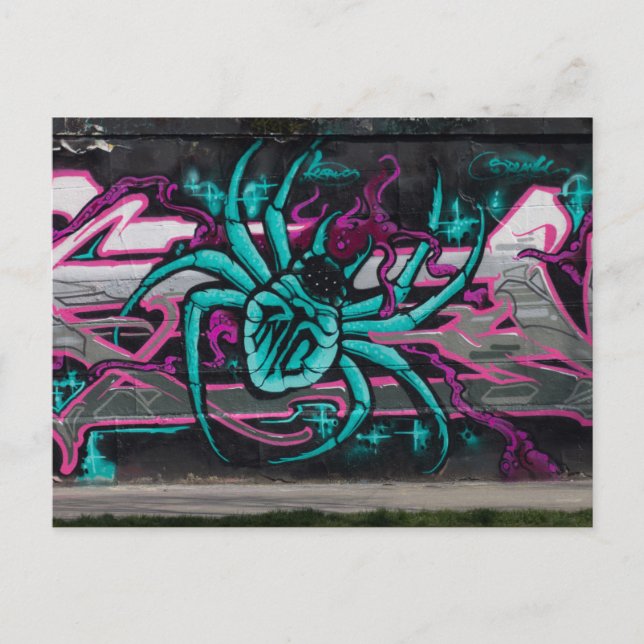 Türkisspinne Postkarte (Vorderseite)