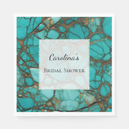Türkissteine-Brautparty Serviette