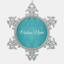 TürkisVintager Grunge-Damast-Druck