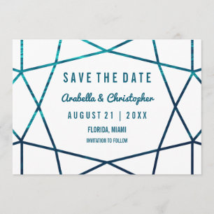 Türkiswaves Geometrie Save the Date