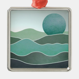 Türkiswelt Landschaft Ornament Aus Metall