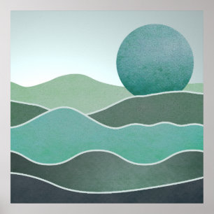 Türkiswelt Landschaft Poster