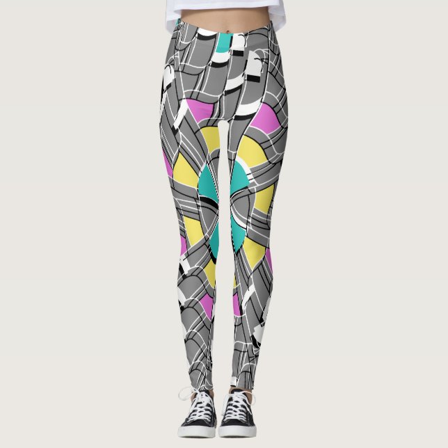 Türkiswirl - leggings (Vorderseite)