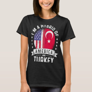 Turkiye American Patriot Ground Flag Spaß T-Shirt
