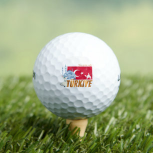 Türkiye Istanbul Vintage Flagge Türkei Souvenir Golfball