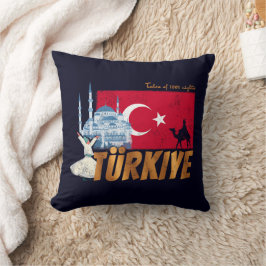 Türkiye Istanbul Vintage Flagge Türkei Souvenir Kissen