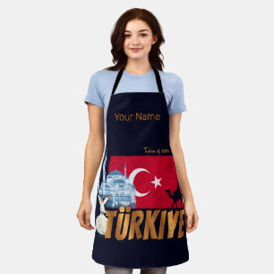 Türkiye Istanbul Vintage Flagge Türkei Souvenir Schürze