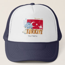 Türkiye Istanbul Vintage Flagge Türkei Souvenir Truckerkappe