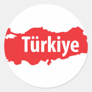 Türkiye Konturnikone Runder Aufkleber