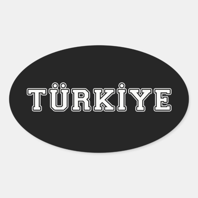 Türkiye Ovaler Aufkleber (Vorderseite)