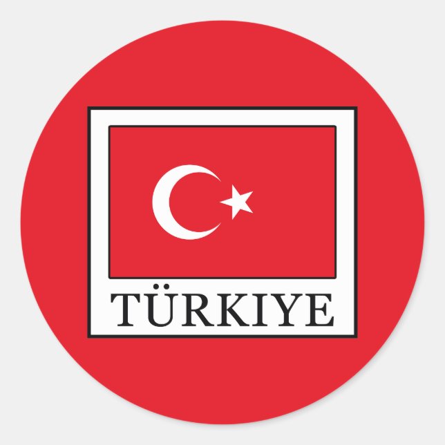 Türkiye Runder Aufkleber (Vorderseite)