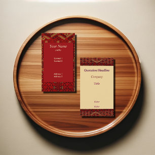 Turkmenischer Stammesdesign Visitenkarte