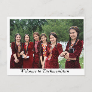 TURKMENISTAN BEAUTIES POSTKARTE