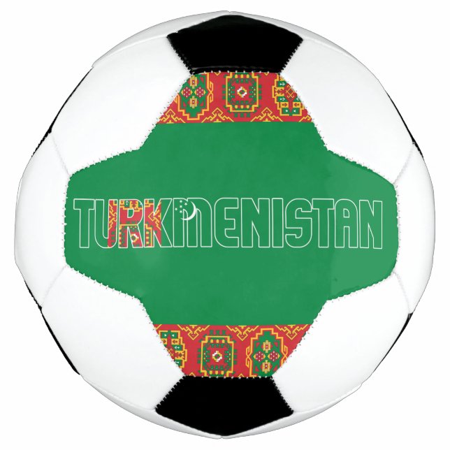 Turkmenistan Flag Adortable Patriotic Fußball (Vorderseite)