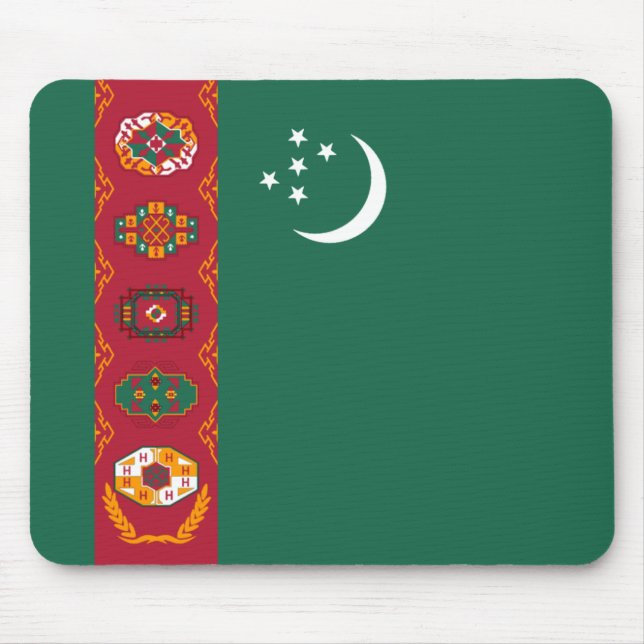Turkmenistan Flag Mousepad (Vorne)