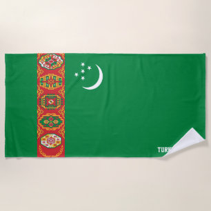 Turkmenistan Flag Splendid Patriotic Strandtuch