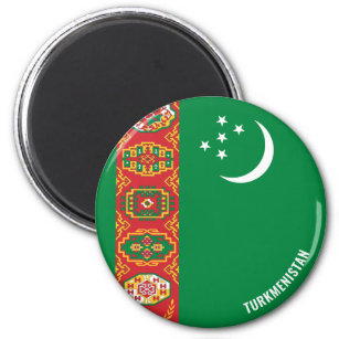 Turkmenistan Flagge Charming Patriotic Magnet