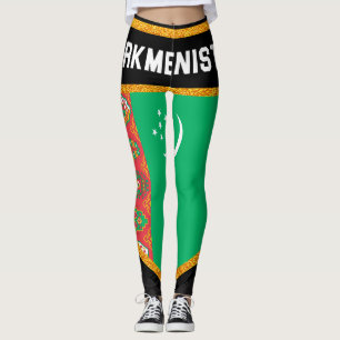 Turkmenistan-Flagge Leggings