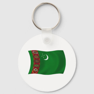 Turkmenistan-Flagge Schlüsselanhänger