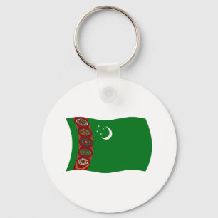 Turkmenistan-Flagge Schlüsselanhänger