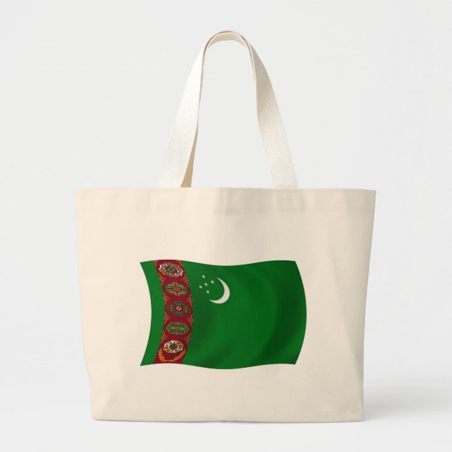 Turkmenistan Flagge Totbeutel Jumbo Stoffbeutel (Vorne)