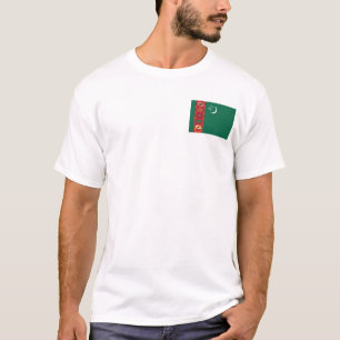 Turkmenistan-Flagge und Karten-T - Shirt