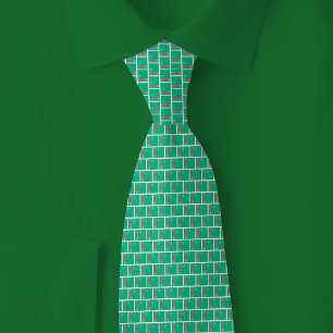 Turkmenistan-Flagge Ziegelmuster Krawatte