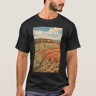 Turkmenistan Illustration Reise Kunst Vintage T-Shirt