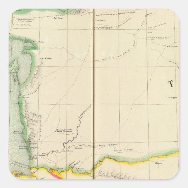 Turkmenistan Iran 53 Quadratischer Aufkleber (Vorderseite)