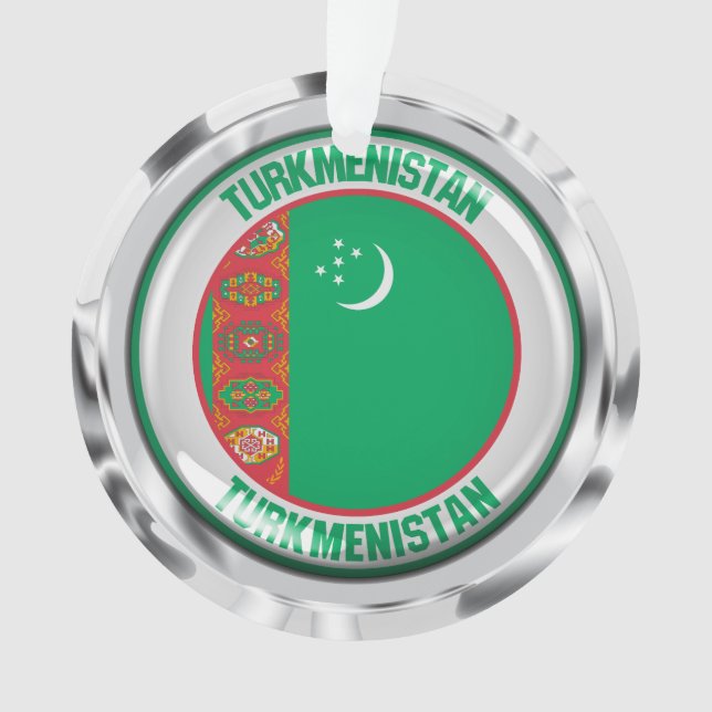 Turkmenistan Runde Emblem Ornament (Vorderseite)