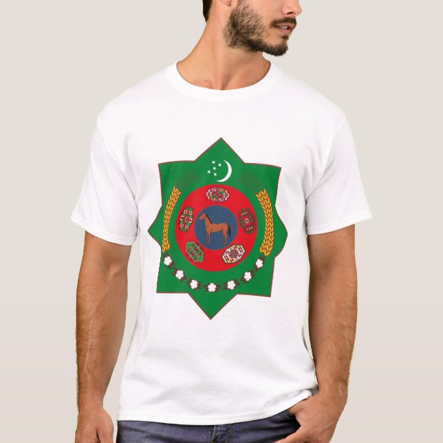 Turkmenistan-Wappen T - Shirt (Vorderseite)