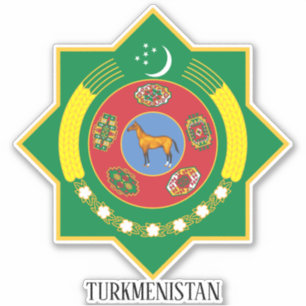 Turkmenistans nationale Wehrweste Patriotisch Aufkleber