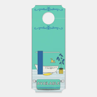 Türknappe: Badezimmer "verfügbar" und "In Gebrauch Türanhänger