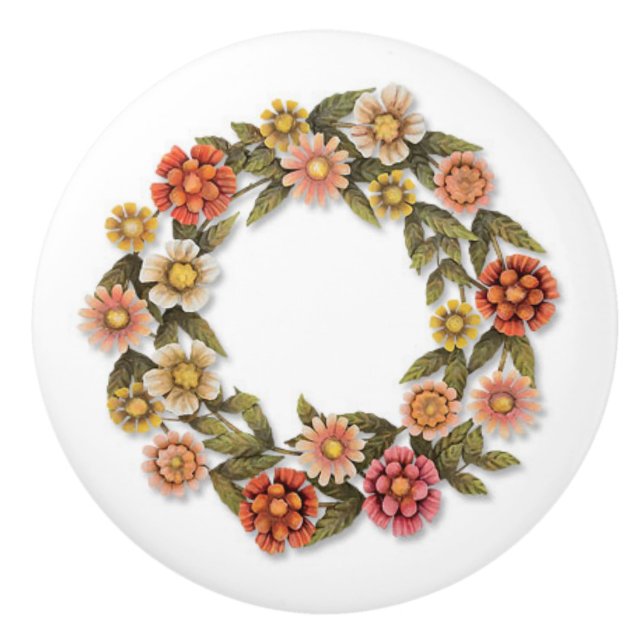 Türknäufe: Rosette Keramikknauf (Vorderseite)