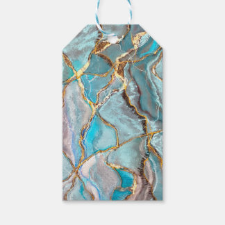 Türkquoise Geode Kintsugi Aquamarin Geschenkanhänger