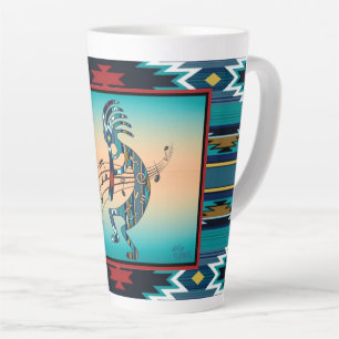 Türkquoise Kokopelli Latte Tasse